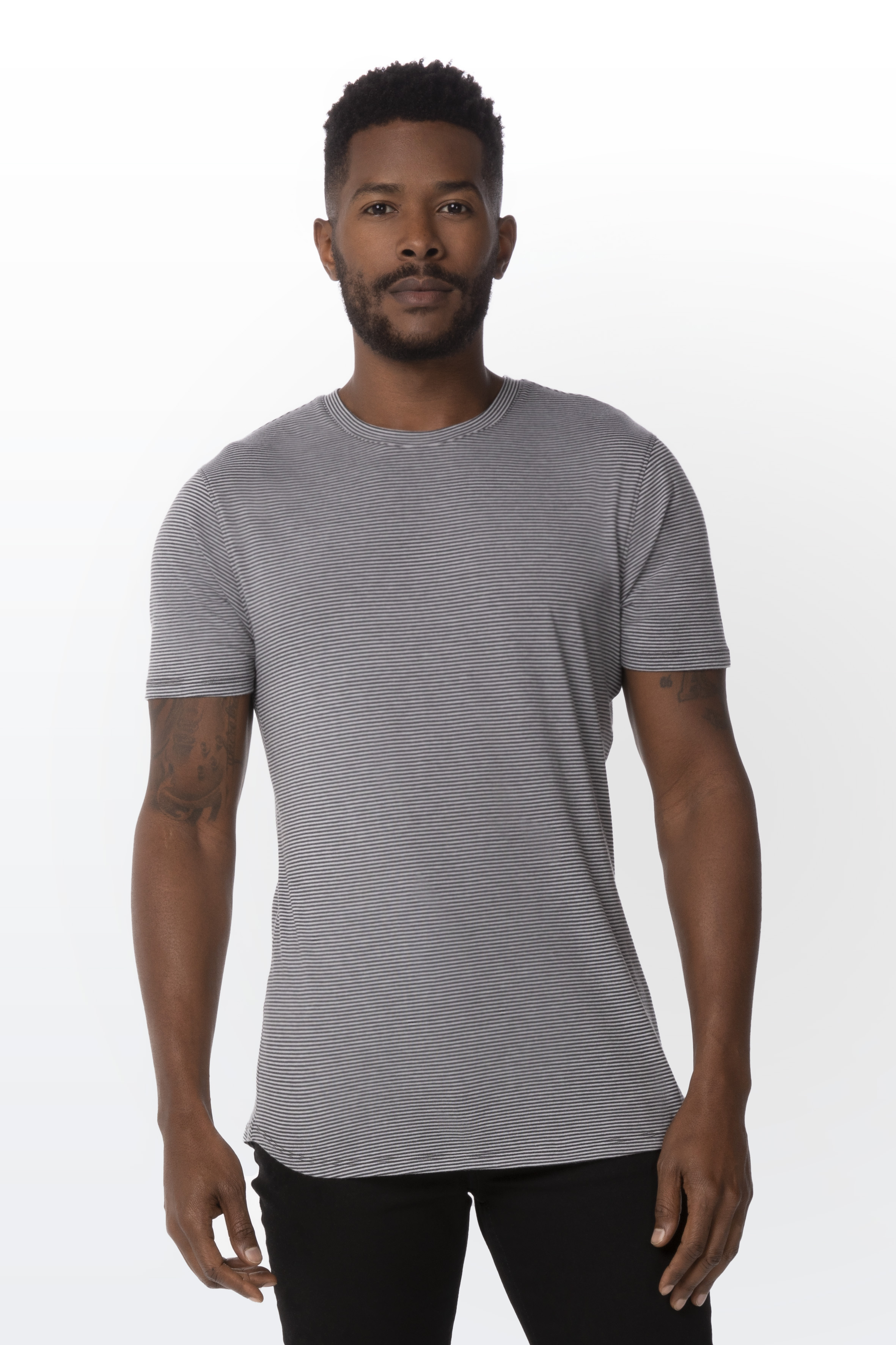 Gestreiftes Jersey Herren T-Shirt