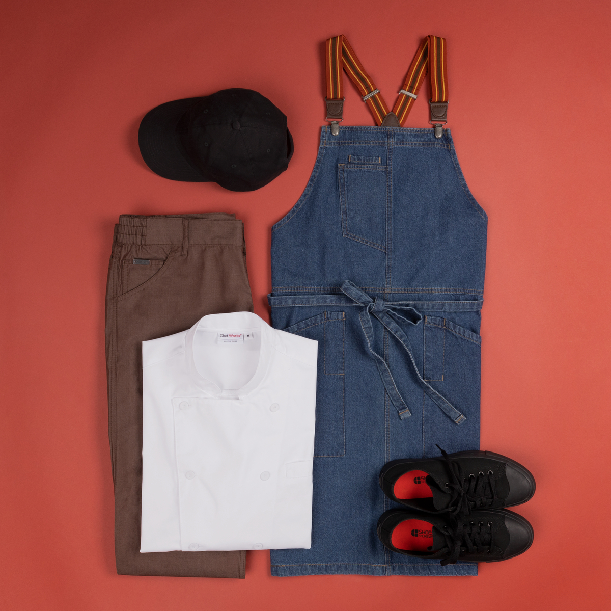 Kombiniert dazu eine klassische Kochjacke, unsere Berkeley Schürze und die Professional Kochhose: Perfect Match!